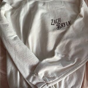 White Zach Bryan Sweatshirt